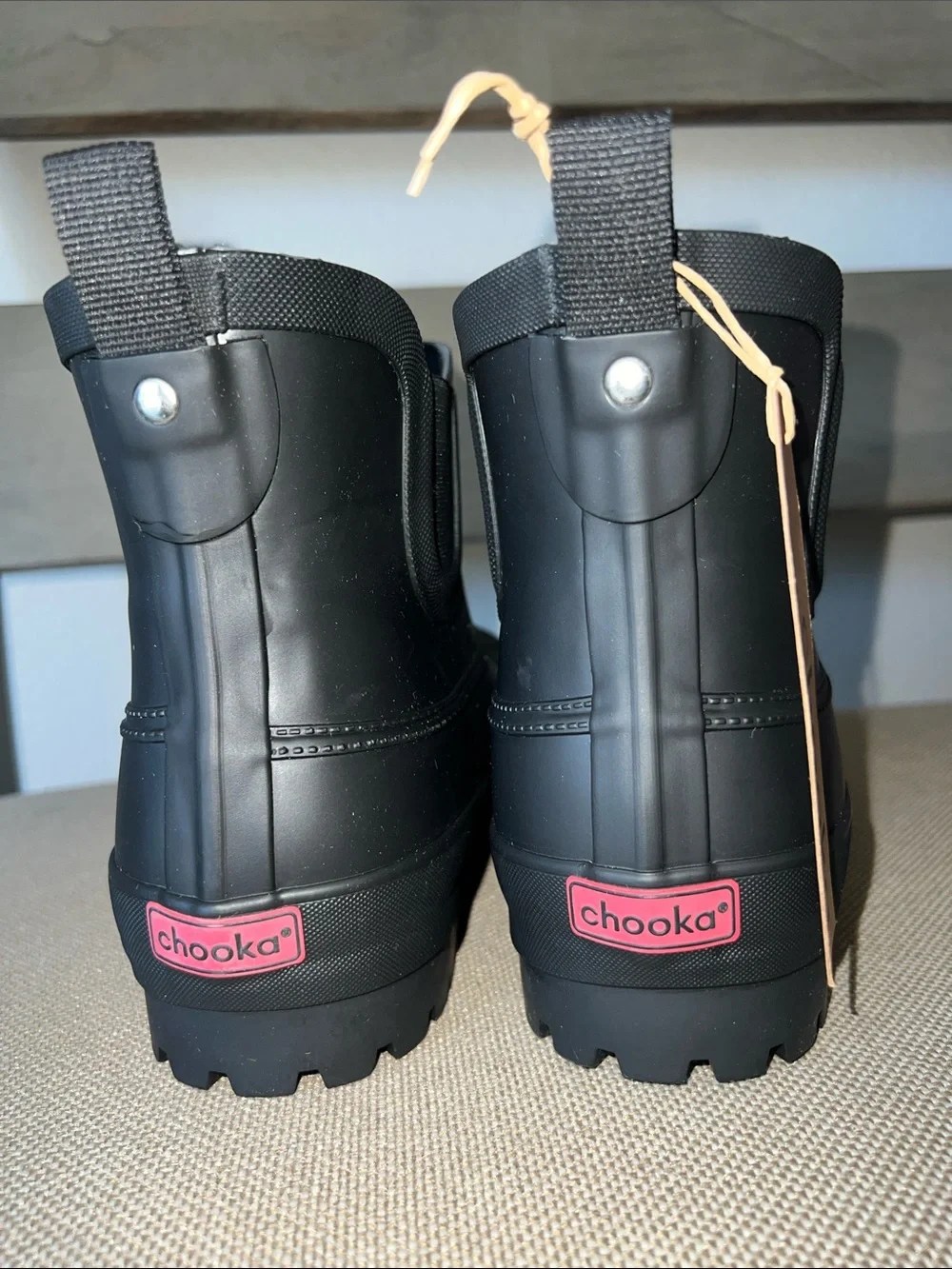 chooka Black Men’s Chelsea Lug Rain Boot